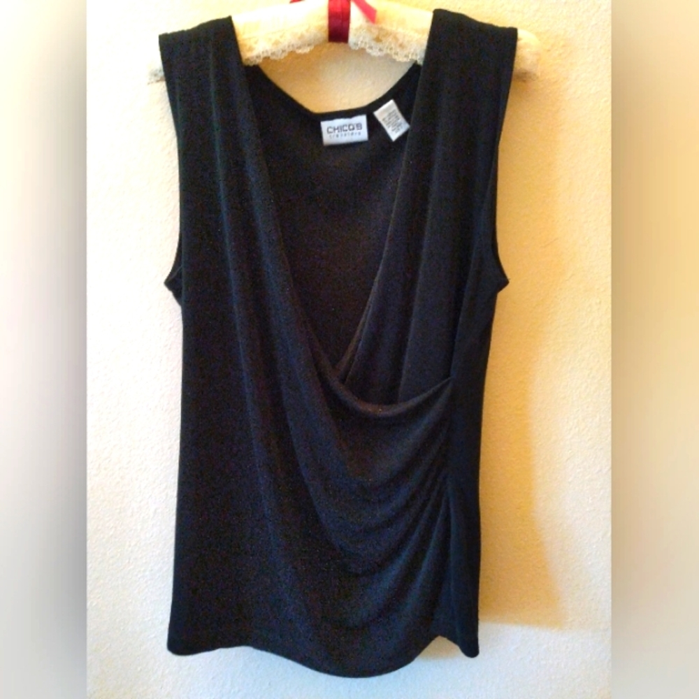 Chico's Draped Top Sz 2